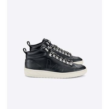 Veja RORAIMA LEATHER Hoog Dames Black/White | BE 355CTV